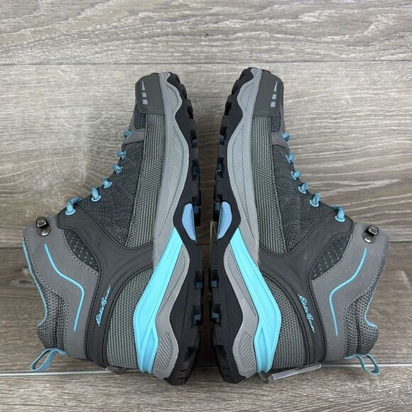 Eddie Bauer Crater Lake 287949 Women’s Sz 10 Gray Blue Lace Up Mid Hiking Boots - Picture 10 of 10